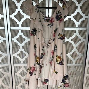 Floral Ruffle Swim Coverup